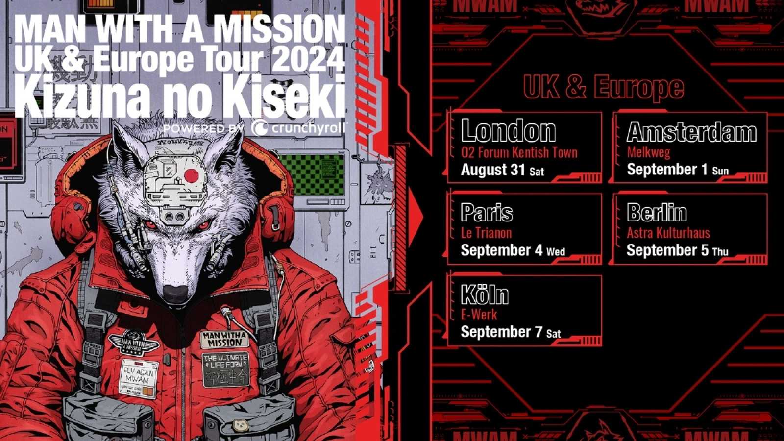 MAN WITH A MISSION Announce European Tour © MAN WITH A MISSION. All rights reserved.